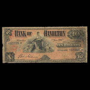 Canada, Bank of Hamilton, 10 dollars : January 2, 1904