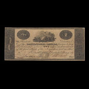 Canada, Bank of Upper Canada (Kingston), 2 dollars : May 1, 1819