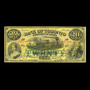 Canada, Bank of Toronto (The), 20 dollars : October 1, 1929