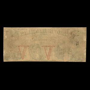 Canada, Provincial Bank of Canada (Stanstead), 5 dollars : April 1, 1856