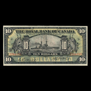 Canada, Royal Bank of Canada, 10 dollars : January 2, 1913