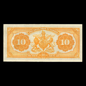 Canada, Royal Bank of Canada, 10 dollars : January 2, 1913