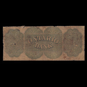 Canada, Ontario Bank, 1 dollar : August 15, 1857