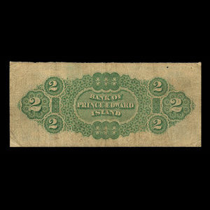 Canada, Bank of Prince Edward Island, 2 dollars : January 1, 1872