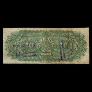 Canada, Commercial Bank of Newfoundland, 20 dollars : January 3, 1888