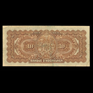 Canada, Banque d'Hochelaga, 10 dollars : January 2, 1917