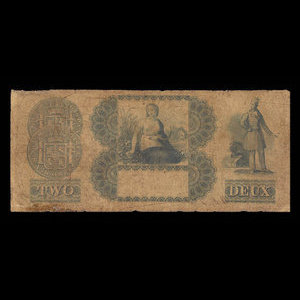 Canada, Banque du Peuple (People's Bank), 2 dollars : March 1, 1845