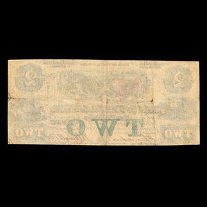 Canada, Bank of Upper Canada (York), 2 dollars : May 5, 1852