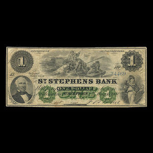 Canada, St. Stephen's Bank, 1 dollar : March 1, 1880