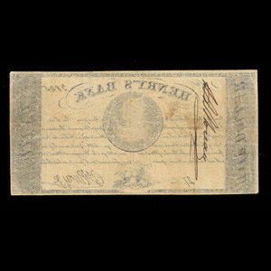 Canada, Henry's Bank, 1/2 dollar : June 27, 1837