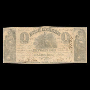 Canada, Henry's Bank, 1 dollar : June 27, 1837