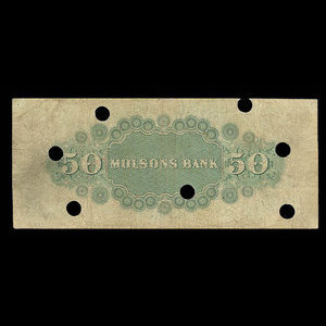 Canada, Molsons Bank, 50 dollars : January 2, 1891