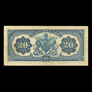 Canada, Royal Bank of Canada, 20 dollars : January 2, 1913