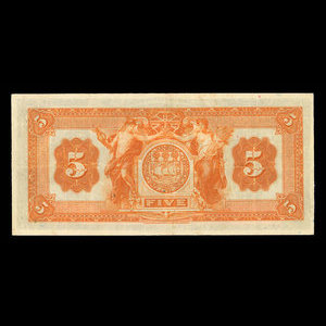 Barbados, Canadian Bank of Commerce, 5 dollars : January 2, 1922