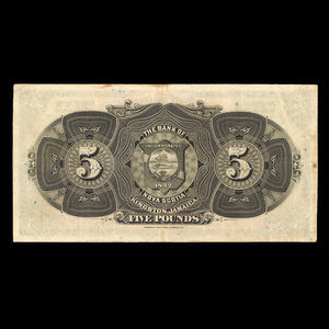 Jamaica, Bank of Nova Scotia, 5 pounds : January 2, 1920