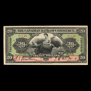 Trinidad, Canadian Bank of Commerce, 20 dollars : March 1, 1921