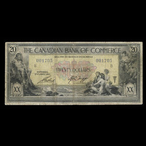 Canada, Canadian Bank of Commerce, 20 dollars : January 2, 1917