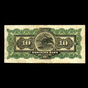 Canada, Dominion Bank, 10 dollars : January 3, 1910