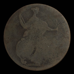 Canada, unknown, 1/2 penny : 1838