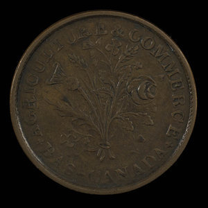 Canada, unknown, 1 sou : 1838