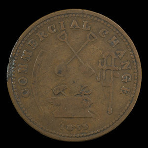 Canada, Watkins & Harris, 1/2 penny : 1833