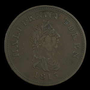 Canada, unknown, 1/2 penny : 1815