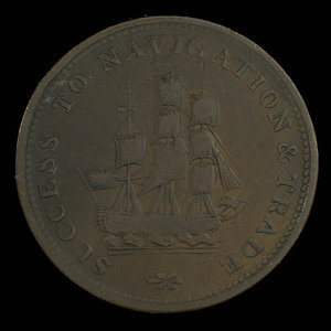 Canada, unknown, 1/2 penny : 1815