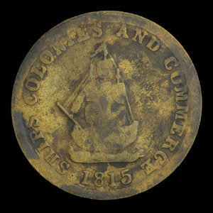 Canada, unknown, 1/2 penny : 1815