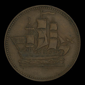 Canada, unknown, 1/2 penny : 1835