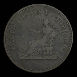 Canada, unknown, 1/2 penny : 1815