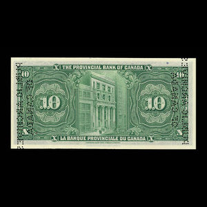 Canada, Provincial Bank of Canada, 10 dollars : September 1, 1936