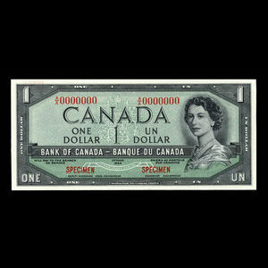 Canada, Bank of Canada, 1 dollar : 1954