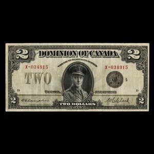 Canada, Dominion of Canada, 2 dollars : June 23, 1923