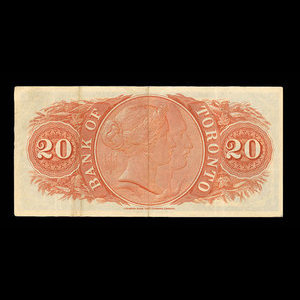 Canada, Bank of Toronto (The), 20 dollars : January 2, 1935