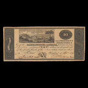 Canada, Bank of Upper Canada (Kingston), 10 dollars : April 4, 1819