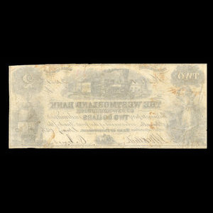 Canada, Westmorland Bank of New Brunswick, 2 dollars : May 1, 1856