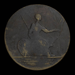 Canada, unknown, 1/2 penny : 1838