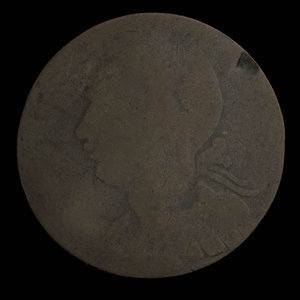 Canada, unknown, 1/2 penny : 1838