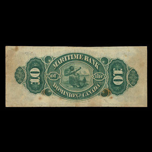 Canada, Maritime Bank of the Dominion of Canada, 10 dollars : October 3, 1881