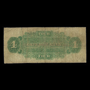 Canada, Imperial Bank of Canada, 4 dollars : March 1, 1875