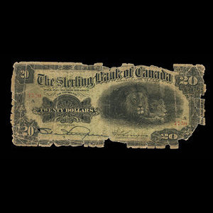 Canada, Sterling Bank of Canada, 20 dollars : April 25, 1906