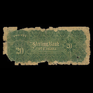 Canada, Sterling Bank of Canada, 20 dollars : April 25, 1906