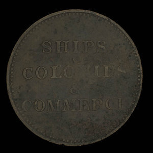 Canada, unknown, 1/2 penny : 1835