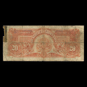 Canada, Northern Crown Bank, 20 dollars : July 2, 1908