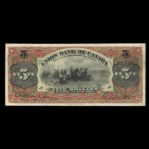 Canada, Union Bank of Canada (The), 5 dollars : June 1, 1903