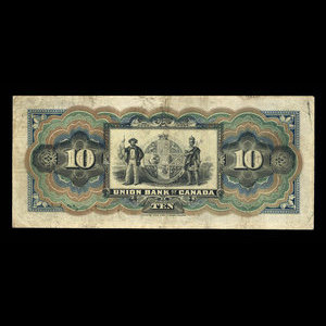 Canada, Union Bank of Canada (The), 10 dollars : June 1, 1907