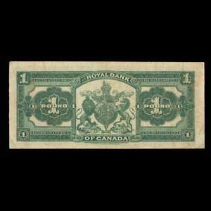 Jamaica, Royal Bank of Canada, 1 pound : January 2, 1911