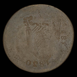 Canada, unknown, 1/2 penny : 1820