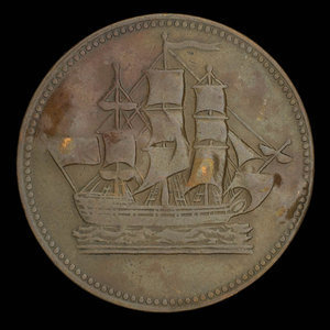 Canada, unknown, 1/2 penny : 1835