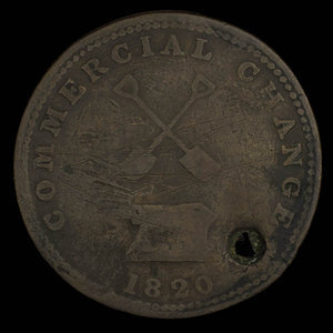 Canada, unknown, 1/2 penny : 1820